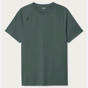 Rhone Reign Short Sleeve Shirt Size Lg Green Sporty Athleisure Workout Casual